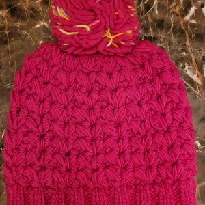 Sundance Contrast Pom Pom Hat - NWT